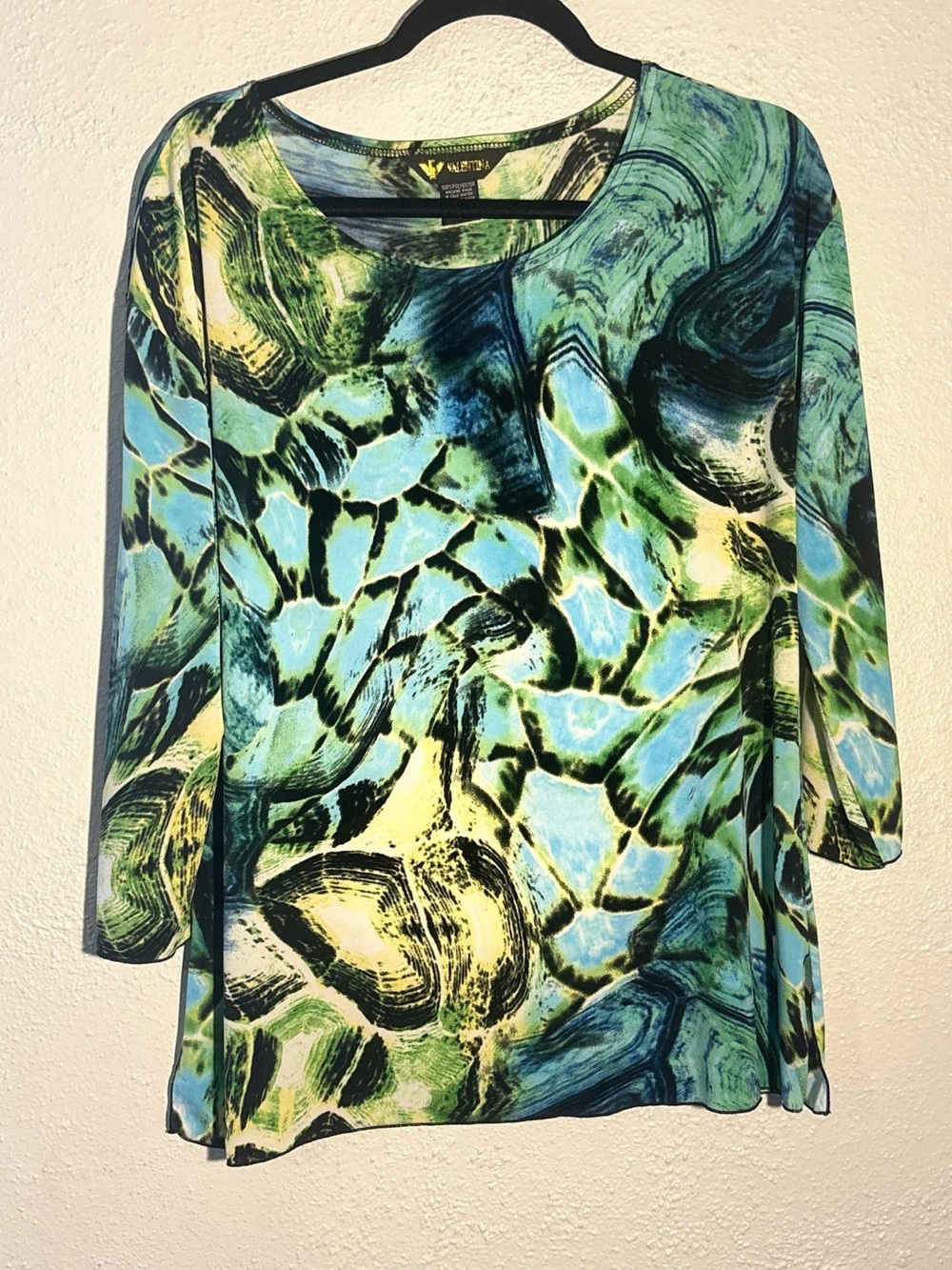 Valentina Abstract Print Artsy 3/4 Sleeve Women’s Size L